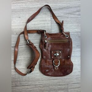 Juicy Couture Brown Leather Crossbody Bag